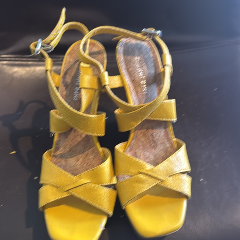 Gianni Bini Yellow Women's Sandals - Picture 6 of 6